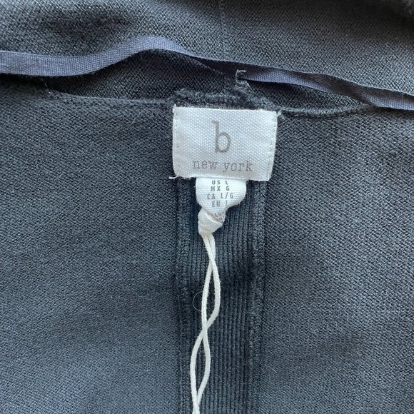 B NEW YORK Recycled 'Ultimate Sweater Duster' in BLACK - Picture 6 of 7